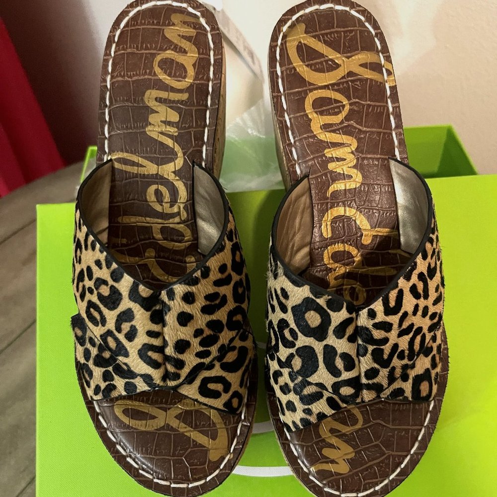 stylish Sam Edelman Sandals cheetah print 7.5